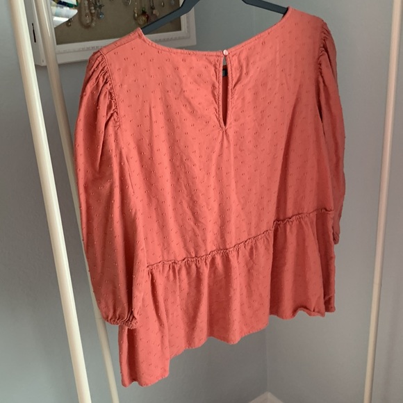 Time and Tru size Large Cotton and rayon blend rust color blouse - Picture 3 of 5